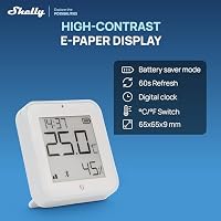 Shelly BLU H&T Display ZB Weiß - Bluetooth & Zigbee Temperatur- und Luftfeuchtigkeitssensor, E-Paper-Display, Digitaluhr, Smart Home, Verschlüsselung, Fernüberwachung, Gateway Erforderlich – Ansicht 7