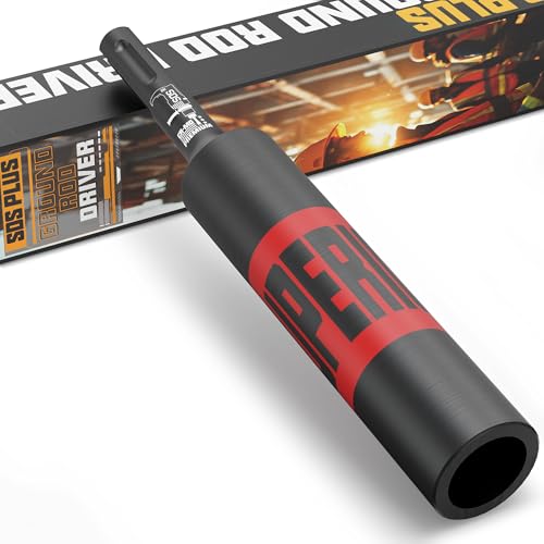 SKRWEAX SDS-Plus Ground Rod Driver for Driving 5/8-Inch & 3/4-Inch Ground Rods, Ground Rod Driver Adapter Bits, Compatible with SDS-Plus Rotary Hammer Drill Tool, CR-MO Steel