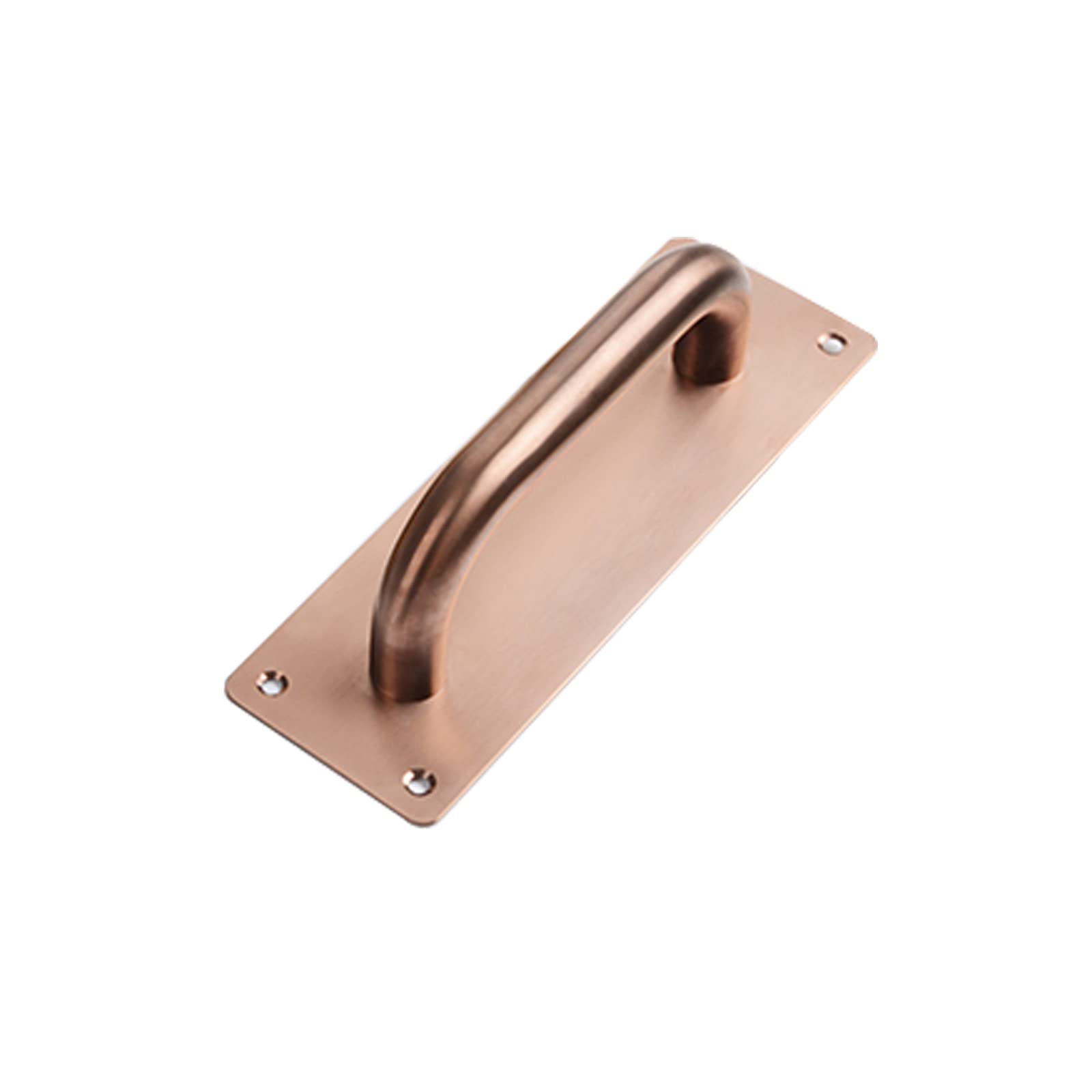 Sliding Door Handle, Stainless Steel Pull and Push Plate Door Knob for Door Toilet Door Shed Handle Sliding Gate Garage Barn Door Handles with Metal Plate (200mm,Rose Gold)
