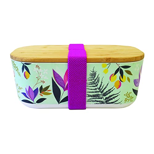 Portico Designs Bamboo Bento Box - Orchid Floral