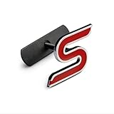 Hochwertiges Produkt. Rotes S Grill Zeichen Emblem Styling, mit Montageset