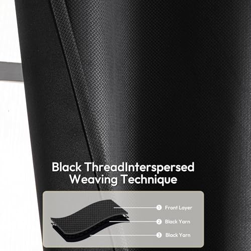 NANPIPER 100% Blackout Curtains for Bedroom 54 Inch Length 2 Panels Set, Solid Thermal Insulated Energy Saving Window Treatment Curtains Grommet Top Drapes, W52 x L54 Inches, Black by NANPIPER - Used condition - Image 3
