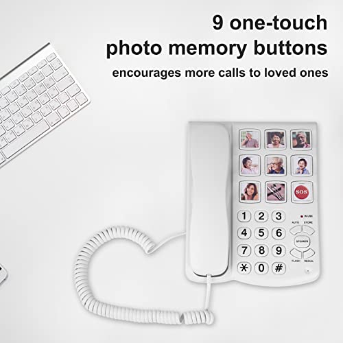 It Can Edit 9 One Touch Memory Speed Dialing And Images, Elderly Image Phone, Phone For Patients With Alzheimer's Disease And Enlarged Phone For Patients With Hearing Impairment #TOP6