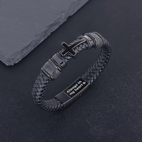 Pulsera de Cremación con Cuero y Acero Inoxidable miniatura 5