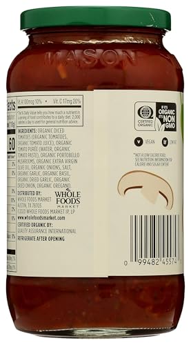 365 By Whole Foods Market 0099482455743 Organic Portobello Mushroom Pasta Sauce thumb #2