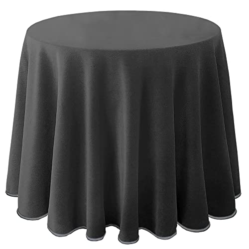 Milarosa Falda para Mesa Camilla Terciopelo. Falda Mesa Camilla Redonda. 70 cm. Falda Camilla Ovalada. Ropa Mesa Camilla Lisa Suave. Mesa Camilla Invierno. TC000762. Color Gris
