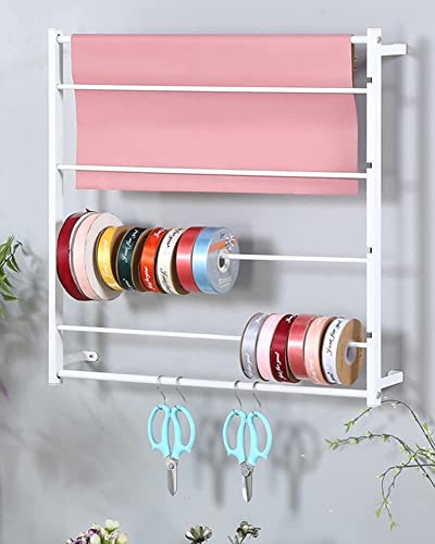 Supporto da parete in tessuto, organizer per stanza artigianale per nastro e vinile, espositore in metallo
