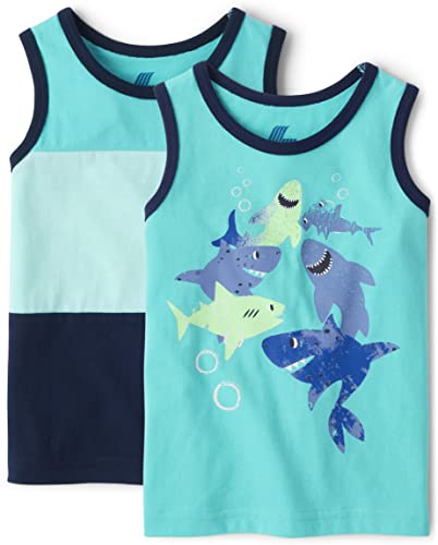 Image of The Children's Place Baby Toddler Boys Tank Tops 2 Pack