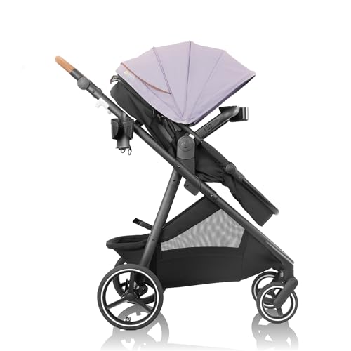 Image of Evenflo Shyft Intuiti+ Stroller with Green & Gentle Fabric (Agate)