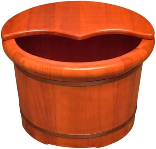Barril para spa de pies de madera 41x31x26 cm miniatura 1