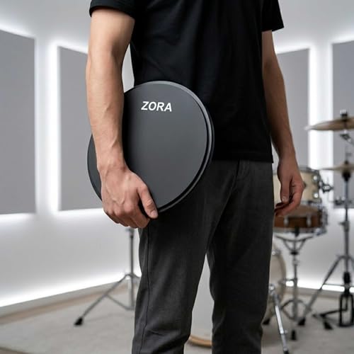 Image of Zora 12 Inch Drum Practice Pad | Chop Builder Training Pad | Portable Snare Drum Practice Pad with Realistic Rebound (12 Inch)