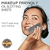 Natural-Blotting-Paper-for-Oily-Skin-with-Bamboo-Charcoal-25-Larger-3pk300-Oil-Blotting-Sheets-for-Face-Makeup-Friendly-Easy-To-Grab-One Natural Oil Blotting Sheets for Face with Bamboo Charcoal - 25% Larger - 3pk/300 Makeup Friendly Blotting Papers for Face - Easy Dispensing Oil Absorbing Sheets for Face