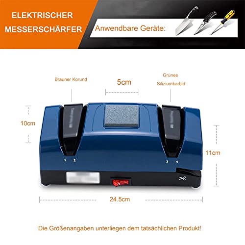 ZJYWAN Profi Elektrischer Messersch Schärfen 6-in-1 Messerschleifer für Alle Messer Grob Schleifen, Feinschleifen… – Bild 5