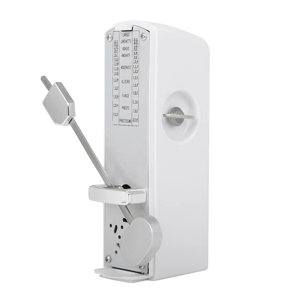 Bloepum Musical Instrument Rhythm Metronome for Universal Piano Guitar Violin Musical White