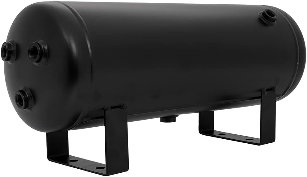 Air Horn Kit, 4 Trumpet Electric Train Car Horn Kit with 150PSI Air Compressor 1.5 Gal Tank Hose Pressure Switch for Any 12V Vehicles