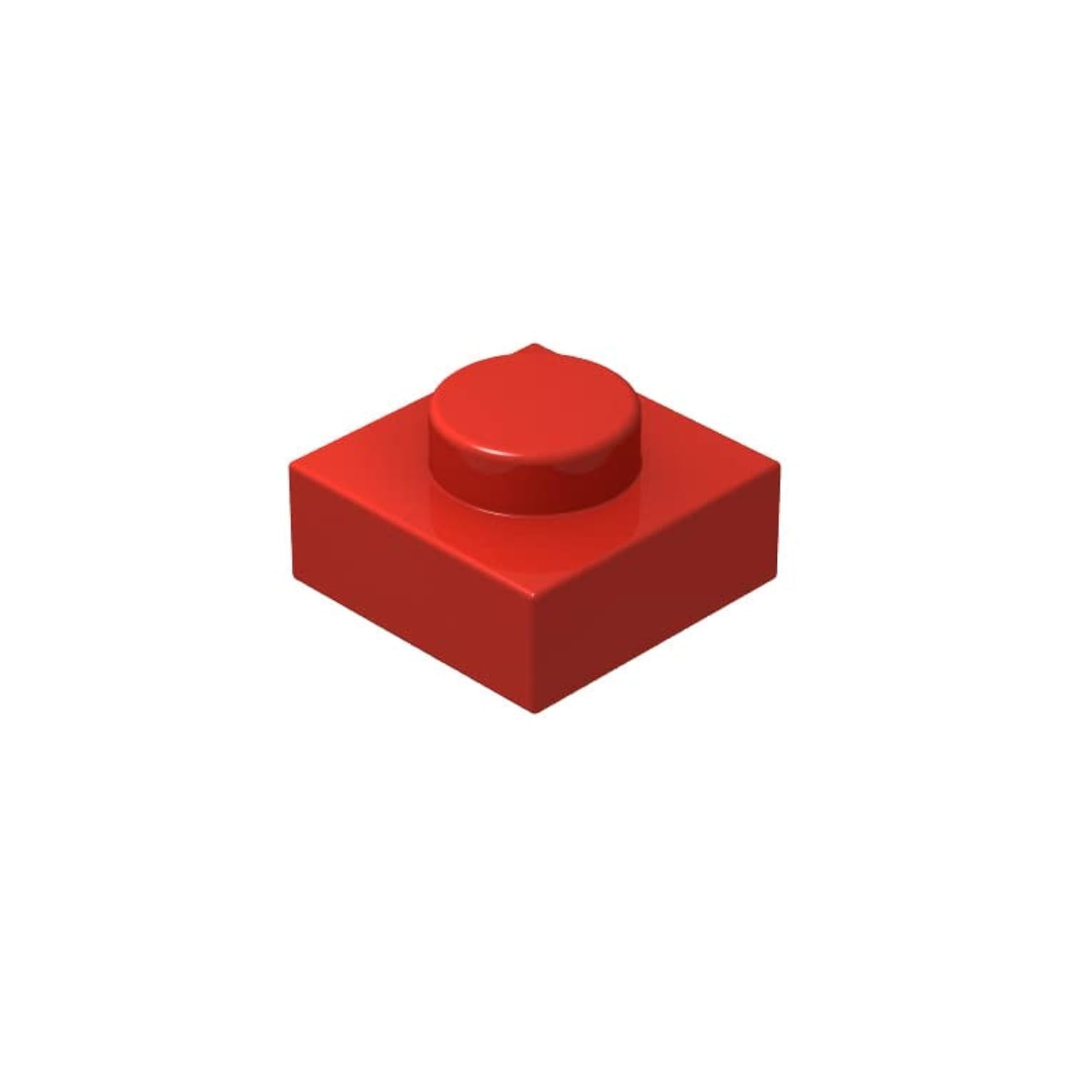 Plwooyur Classic Red Plates Bulk, Red Plate 1x1, Building Plates Flat 200 Piece, Compatible with Lego Parts and Pieces: 1x1 Red Plates(Color: Red), M0659-23