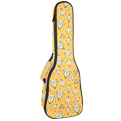 Sac robuste pour ukulélé de concert matelassé jaune pour transporter sans crainte