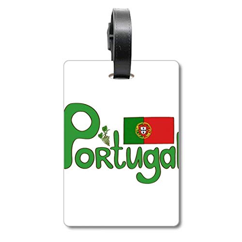 Étiquette valise Portugal motif drapeau vert anti-perte voyage