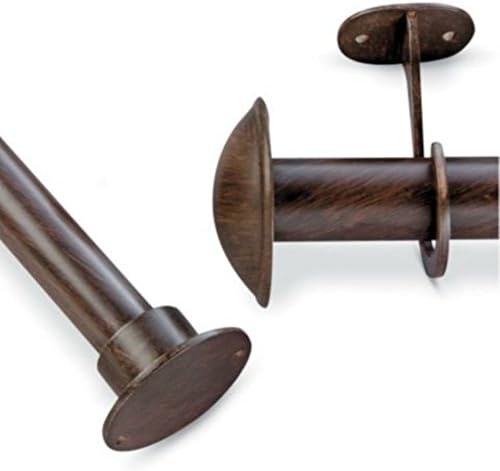 Palos Patio Designs Outdoor Curtain Rod 100" - 144" (Antique Brown)