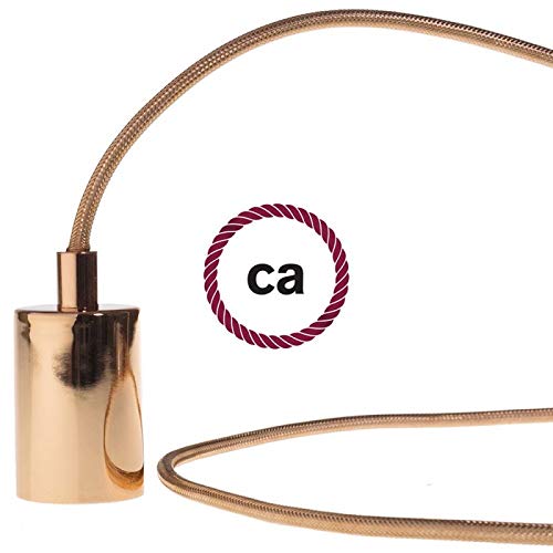 Creative Cables Textilkabel Rund – 1 Meter, 3x0,75 Mm², Kupfer In Kupferrot, Für Lampen & DIY