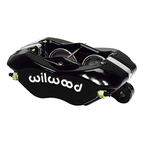 Wilwood Brake Caliper, Dynalite, 4 Piston, Aluminum, Black Powder Coat, 13.06 in OD x 0.810 in Thick Rotor, 5.250 in Lug Mount, Each