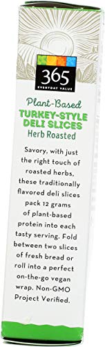 365 Everyday Value, Plant-Based Turkey-Style Deli Slices, Herb Roasted, 5.5 oz - Thumbnail 6