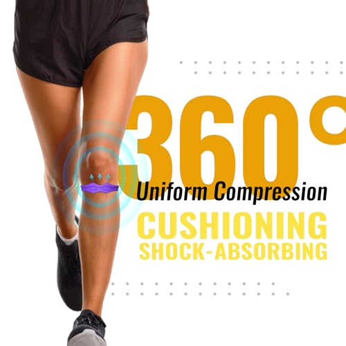 Image of Fit Geno Knee Strap Patella Support: Knee Band for Patellar Tendon Pain Relief - Knee Brace for Tendonitis Jumpers Running Sports Basketball Men Women 2 Packs (Purple)