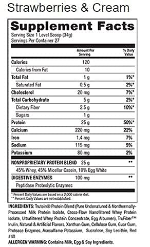 Body Nutrition Trutein Cinnabun Sample 34g Protein Shakes/Shake, Meal Replacement Drink Mix, Post/Pre Workout Recovery Shake Powder, Breakfast Shake