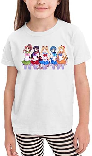 Kemeicle Children Newest Sailor Moon Silhouette Little Girls&Boys Short Sleeve Tee Shirt White