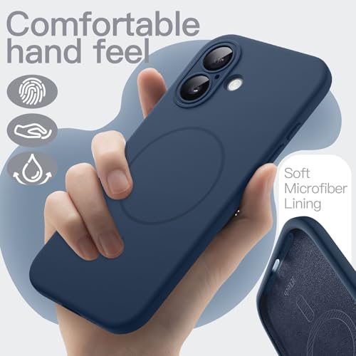 Image of JETech Magnetic Silicone Case for iPhone 17, Navy Blue