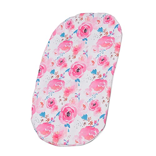 Baby Lounger Cover, Baby Pillow Newborn Lounger Slipcover Baby Lounger Removable Infant Floor Seat Baby Cover Baby Padded Lounger Cover for Newborn Boys Girls (Smudged Rose Flower)