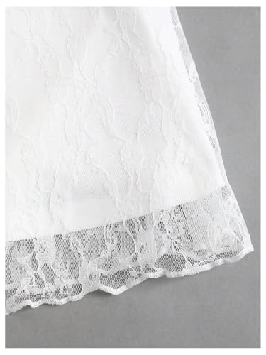 SHENHE Women's Elegant Lace Long Skirt Elastic High Waisted Ruched Bodycon Fishtail Skirt4