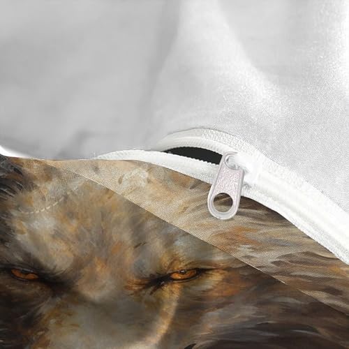 Housse de couette loup 200x200 parure de lit résistante facile à laver