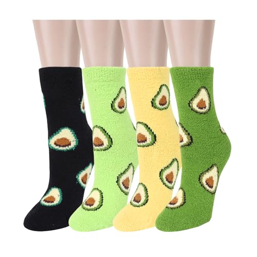 Benefeet Sox Cute Animal Fuzzy Socks for Women Girls Funny 3D Animal Cozy Socks Fluffy Slipper Socks Plush Comfy Soft Socks