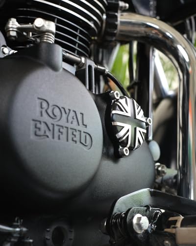 Image of Oil Cap Compatible with Royal Enfield Motorcycles - Cafe Twin x Trip Machine (Engine Oil Carter Cap)