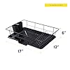 Space-Saving 3-Piece Dish Drainer Rack Set with Cutlery Holder - Maximize Countertop Space, Black #3