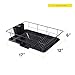 Space-Saving 3-Piece Dish Drainer Rack Set with Cutlery Holder - Maximize Countertop Space, Black