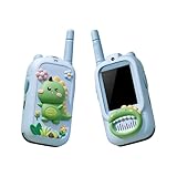 Walkie-Talkie Für Kinder | 2 Stück Wiederaufladbares Spielzeug Mit HD-Kamera Und Großem Aktionsradius,Dinosaurier Motiv Video Walkie Talkie | Für Mädchen Alter 3-12 Weihnachten