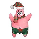 SpongeBob SquarePants for Pets Patrick Holiday 6” Figure Plush Dog Toys with Squeaker | Dog Toys for Spongebob Fans | Squeaky Dog Toys, Patrick Star Christmas Toy