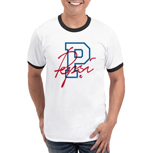 CafePress Pepsi Varsity Letter Ringer T Men's Vintage Ringer T-Shirt Black/White