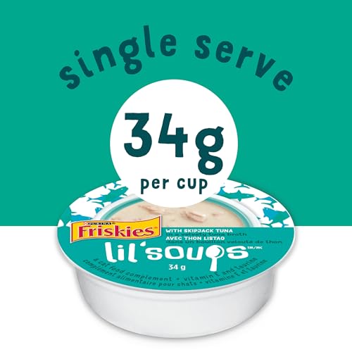 Friskies Lil' Soups Cat Food Complement, Skipjack Tuna - 34 g Cup (8 Pack) image 6