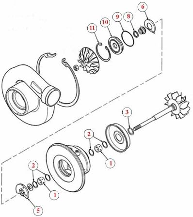 Miniatura 2 de Kit de reparación de Turbo Rebuild para Holset HX35 HX40 HY35 Turbocompresor para Ram Truck Cummins