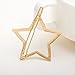Olpchee 4 Pcs Fashion Gold Hair Clips for Girls Women Headwear Simple Hollow Star Ponytail Hairpins Wedding Bridesmaids Bridal Ornament