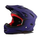 THH Moto-Cross Helm ECE - 22.05 Absturz Volles Gesicht Off Road Bergab Schmutz Fahrrad (Farbe : Blau, größe : S 53-54cm)