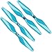 Master Airscrew Upgrade Propellers for GoPro Karma with Built-in Nut - Blue, 4 pcs