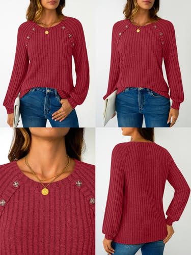 Image of LILLUSORY Womens Tops Long Sleeve Shirts Fall Lightweight Sweaters