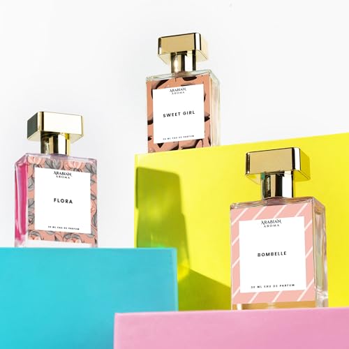 Image of Arabian Aroma Women Perfume Gift Set 30ML Each | Flora, Sweet Girl & Bombelle Eau De Parfum Combo | Long Lasting Floral & Sweet Fragrance