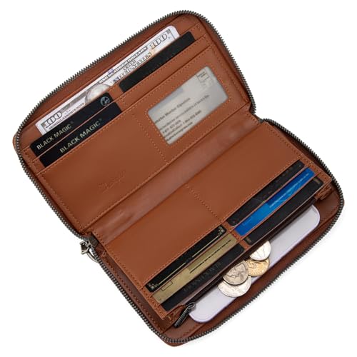 Montana West × Wrangler Wristlet Wallet for Women, RFID Bifold Travel Wallet, Boutique Paisley Designer Women's Wallet, Brown4