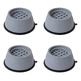 4 Stück Schwingungsdämpfer Waschmaschine, Universal Vibrationsdämpfer mit Gummiunterlage, Waschmaschine Antivibrationsmatte,Anti Vibration Füße Dämpfer für Waschmaschinen und Trockner