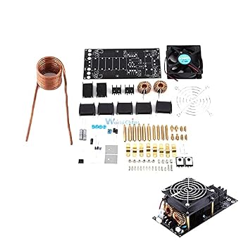 DC 12-36V 1000W 20A ZVS Tesla Coil Induction Heating Board Module Heater Cooling Fan DIY Kit